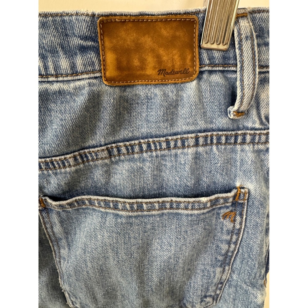 Madewell Wide-Leg Crop Jeans Light Wash Raw Hem High Rise Size 28 - Picture 8 of 8